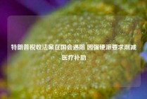 特朗普税收法案在国会遇阻 因强硬派要求削减医疗补助