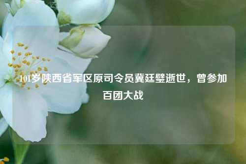 101岁陕西省军区原司令员冀廷璧逝世，曾参加百团大战  第1张