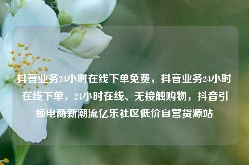 抖音业务24小时在线下单免费	，抖音业务24小时在线下单，24小时在线	、无接触购物，抖音引领电商新潮流亿乐社区低价自营货源站  第1张
