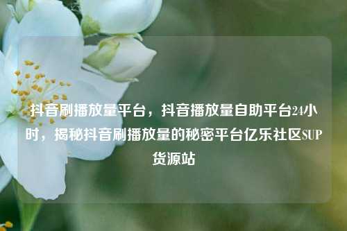 抖音刷播放量平台	，抖音播放量自助平台24小时，揭秘抖音刷播放量的秘密平台亿乐社区SUP货源站  第1张